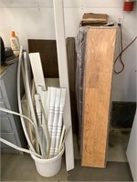 Assorted flooring, deck, railing and shelves