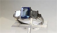 $8000. 10kt. Tanzanite (1.41ct) Ring (Size 8)