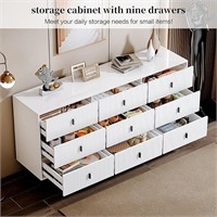 *Wh 9 Drawer Triple Dresser with Deep Drawers