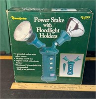Home Center Power Stake With Floodlight Holders