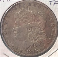 1878 Morgan Dollar 7TF AU