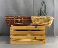 Crate And Baskets Lot