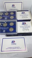 1999 & 2000 US Mint State Quarters PROOF SETS