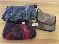 (2) Nine West Handbags w/ Tags & Brown Suede Bag