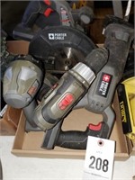 PORTER CABLE CORDLESS POWER TOOLS- NO