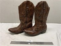 Girl’s 4 Medium Cowboy Cowgirl Zip Up Boots