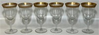 SWEET 1920'S GOLD RIM WINE GLASSES