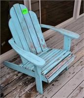 Teal blue Adirondack chair - fair condition