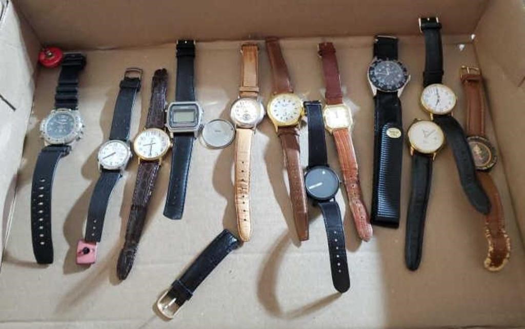 Box of miscellaneous men's watches