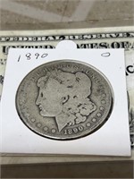 1890 O Morgan silver dollar US coin
