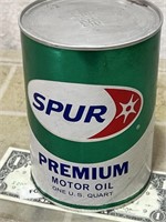 Vintage composite Spur motor oil advertising