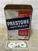 Vintage prestone antifreeze advertising gallon