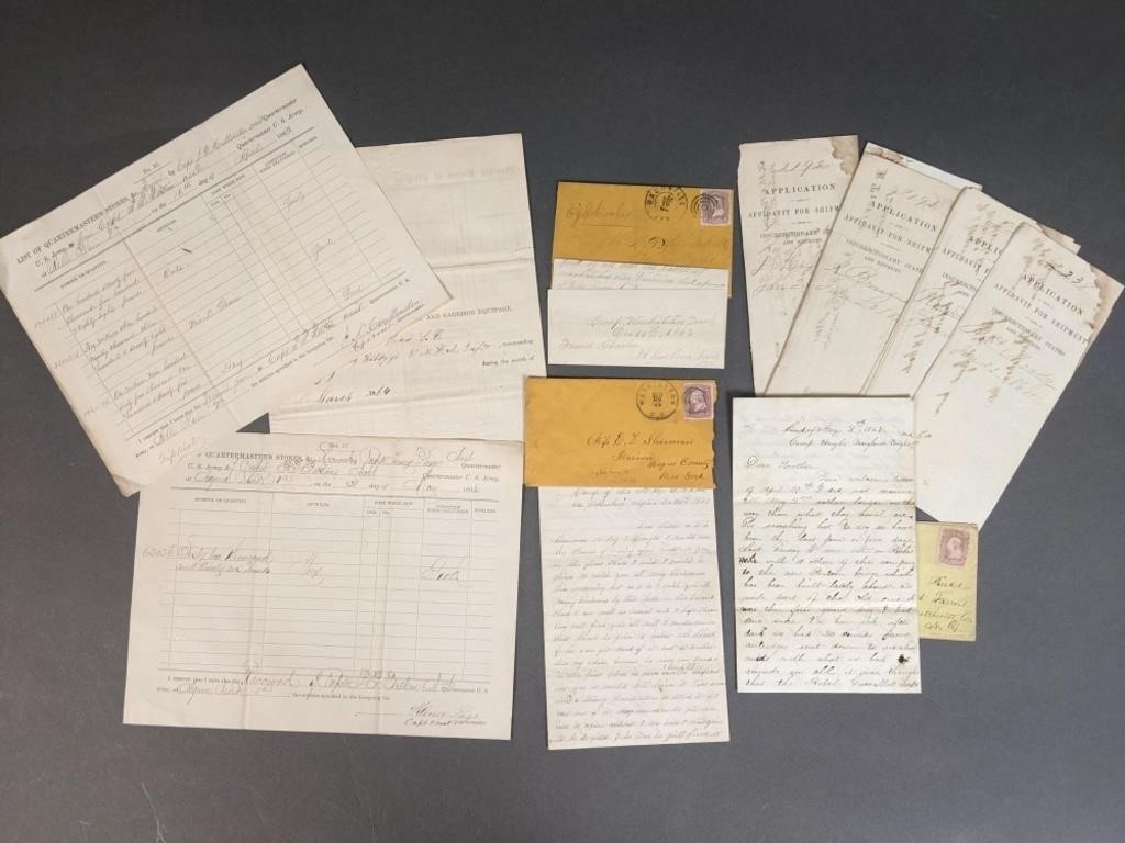 Collection of Civil War documents and letters.