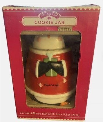 Holiday Time Christmas Penguin Cookie Jar