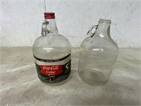 ONE GALLON COCA COLA BOTTLE AND ONE GALLON BOTTLE