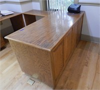 Wood L shaped desk