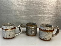 Vintage mcm pottery mugs