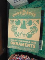 Large box of Shiney Brite ornaments