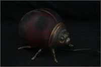 Stained Glass Ruby Lady Bug Lamp