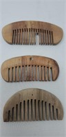Handcarved Wooden Combs- some need repair