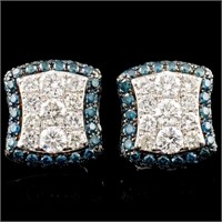 14K Gold 1.48ctw Diamond Earrings