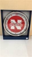 Nebraska Huskers Clock