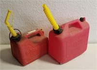 Two Platic Gas Cans