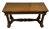 Antique Claw Foot Piano Bench