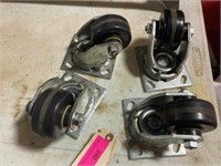 4 - 3" swivel casters, new