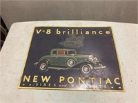 Pontiac sign 13.5x16.5