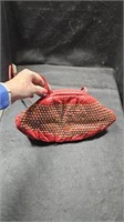 MCM Red Bedazzled Handbag