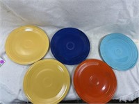 Lot Of 5 Fiesta Ware Plates