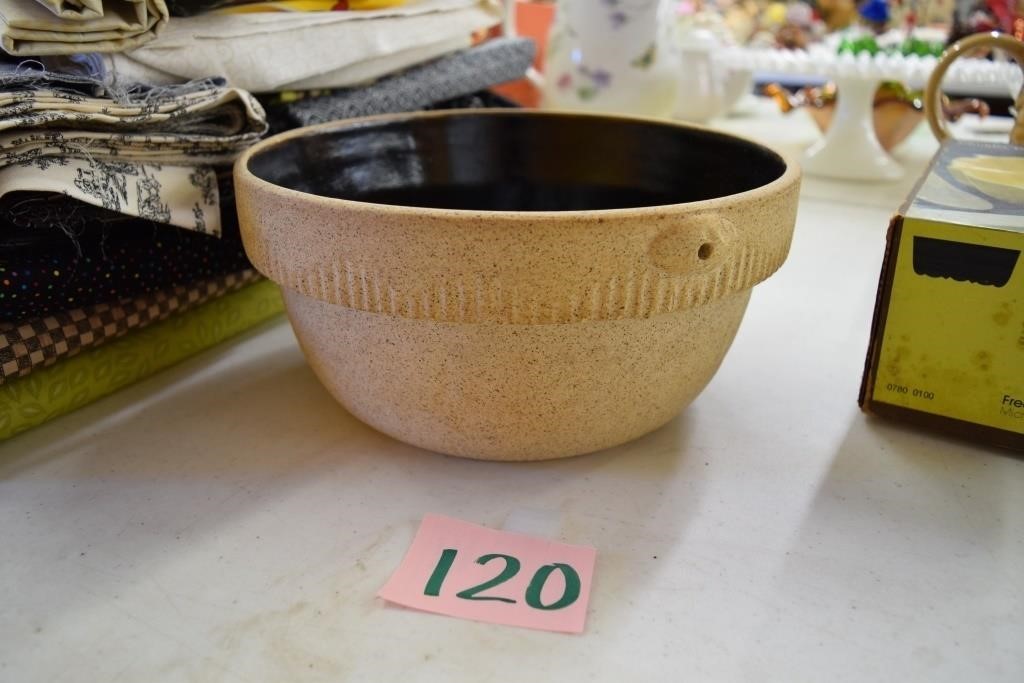 Vintage stoneware crock bowl