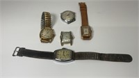 (3) watches and (2) watch heads: Waltham, Alpha,