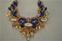 Antique Asian Formal Blue Gem Necklace