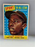 1958 Topps #488 Hank Aaron All Star HOF Braves