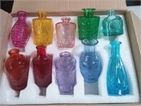 10ct Colored Bud Vases