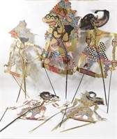Wayang 36" Hand Painted & Designed Puppets, Book