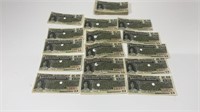 Approx 50 Argentine Nation 1936 bank notes,