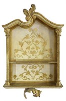 FLORENTIA PARCEL GILT WALL VITRINE CURIO CABINET