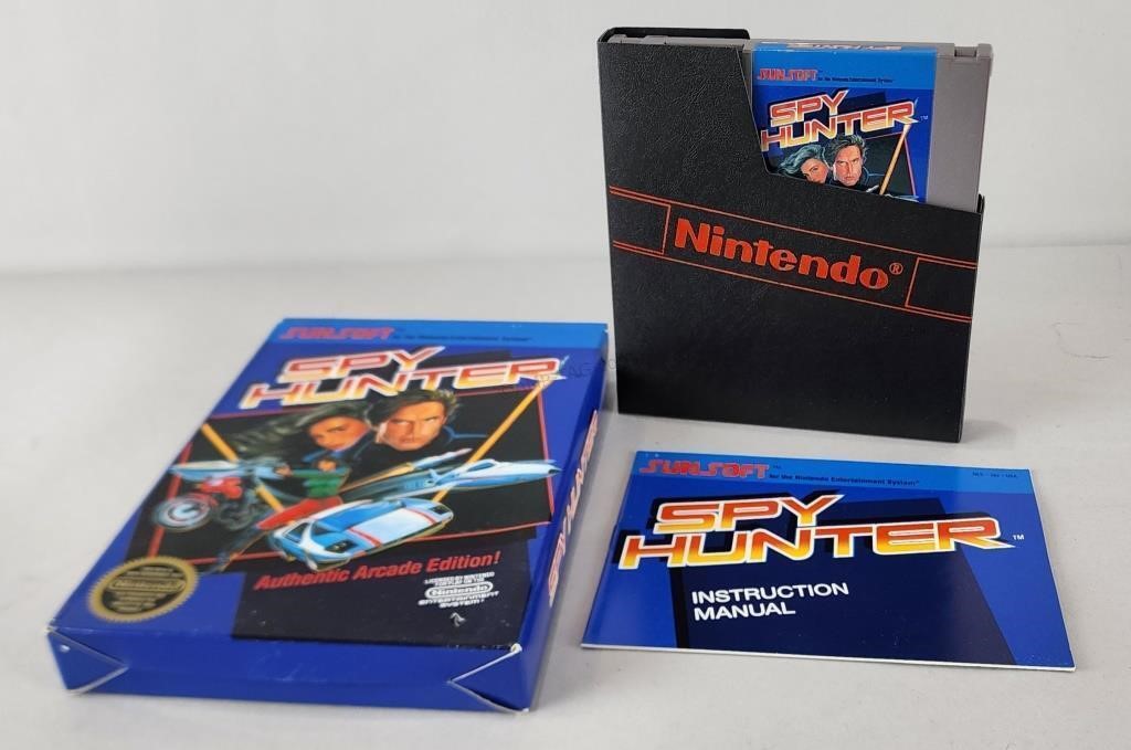 Nintendo Spy Hunter Game Cartridge w/ Box & Manual