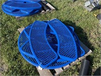 Blue Metal Picnic Table