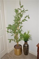 Large Decorative Vase and 6ft Bamboo Plant