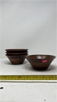 Set of 4 Standard Specialty Wooden Bowls