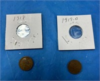 1918 and 1919D Wheat Pennies