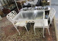 VINTAGE PATIO TABLE AND TWO CHAIRS