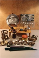 Candle and candle holder lot