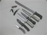 23" Machete & Assorted Knives