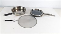 (1)Stainless Steel Pan Duo with Splatter Shield