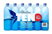 Pack of 24 TEN Alkaline Spring Water, pH 10